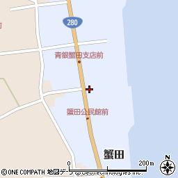 青森県外ヶ浜町（東津軽郡）蟹田周辺の地図