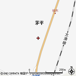 青森県上北郡横浜町茅平6周辺の地図