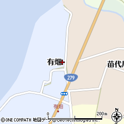 青森県上北郡横浜町有畑124周辺の地図