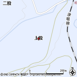 青森県東津軽郡今別町大川平上股周辺の地図