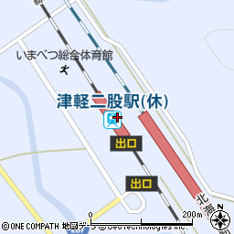 津軽二股駅周辺の地図