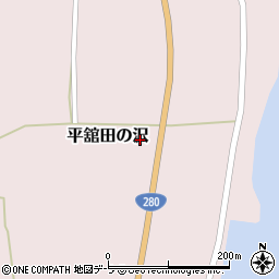 青森県外ヶ浜町（東津軽郡）平舘田の沢周辺の地図