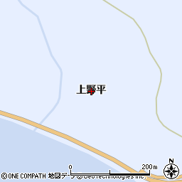 青森県むつ市川内町宿野部上野平周辺の地図
