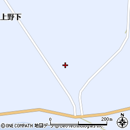 青森県むつ市川内町宿野部上野松山周辺の地図