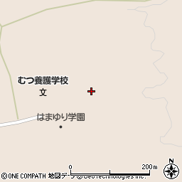青森県むつ市奥内栖立場周辺の地図