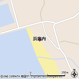 青森県むつ市奥内浜奥内周辺の地図