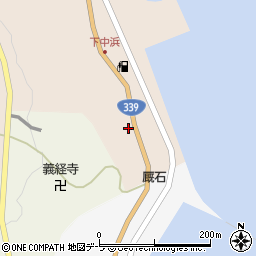 青森県東津軽郡外ヶ浜町三厩中浜11周辺の地図