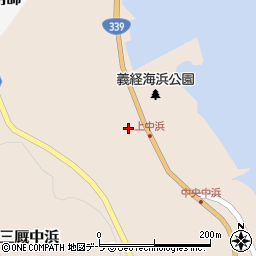 青森県東津軽郡外ヶ浜町三厩中浜101周辺の地図