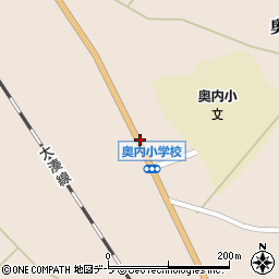 青森県むつ市奥内（中道）周辺の地図