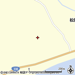 青森県むつ市城ヶ沢門道周辺の地図