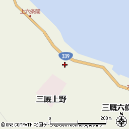 青森県東津軽郡外ヶ浜町三厩六條間周辺の地図