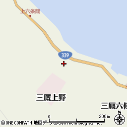 青森県外ヶ浜町（東津軽郡）三厩六條間周辺の地図
