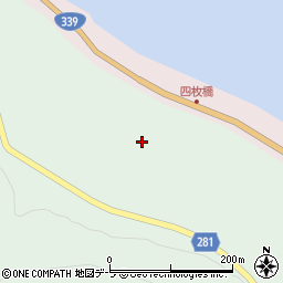 青森県東津軽郡外ヶ浜町三厩四枚橋ノ上周辺の地図