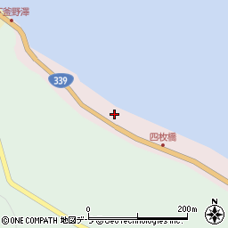 青森県外ヶ浜町（東津軽郡）三厩四枚橋周辺の地図