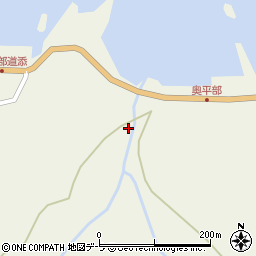 青森県東津軽郡今別町奥平部村元道添周辺の地図