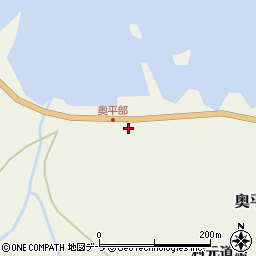 青森県東津軽郡今別町奥平部村元道添22周辺の地図