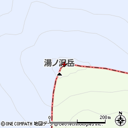 湯ノ沢岳周辺の地図