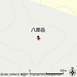 八郎岳周辺の地図