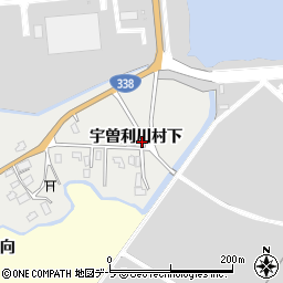 青森県むつ市大湊宇曽利川村下周辺の地図