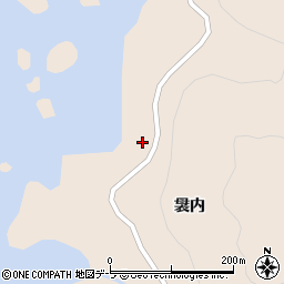 青森県中泊町（北津軽郡）小泊（袰内）周辺の地図