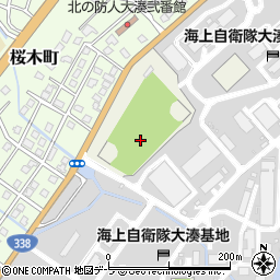 青森県むつ市大湊町周辺の地図