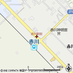赤川駅前周辺の地図