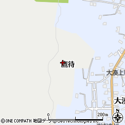 青森県むつ市大湊鷹待周辺の地図