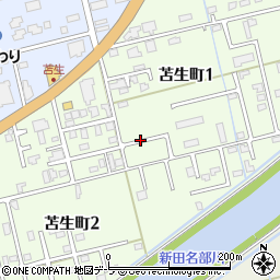 青森県むつ市苫生町周辺の地図