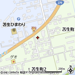 ローソンむつ苫生町店周辺の地図