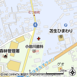 ローソンむつ苫生小学校前店周辺の地図