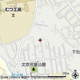青森県むつ市文京町周辺の地図