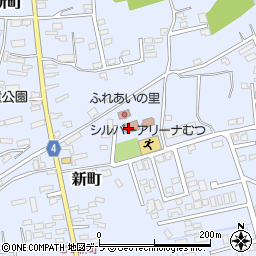むつ市役所本庁舎　老人憩の家禄寿荘・田名部周辺の地図
