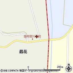 青森県むつ市田名部上田周辺の地図