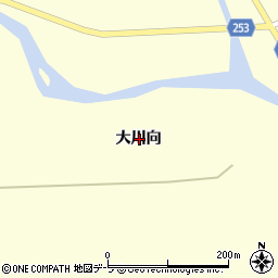 青森県むつ市川内町大川向周辺の地図