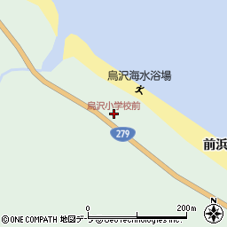 烏沢小学校前周辺の地図