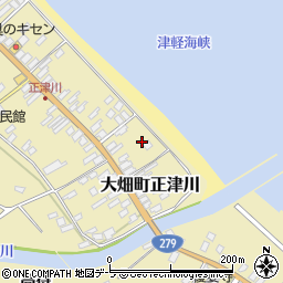 青森県むつ市大畑町正津川91-2周辺の地図