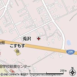 青森県むつ市大畑町兎沢周辺の地図