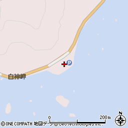 白神岬周辺の地図
