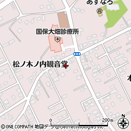 青森県むつ市大畑町（観音堂）周辺の地図