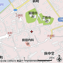 東奥日報大畑専売所周辺の地図