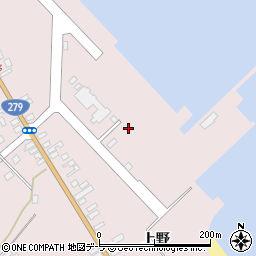 青森県むつ市大畑町上野周辺の地図
