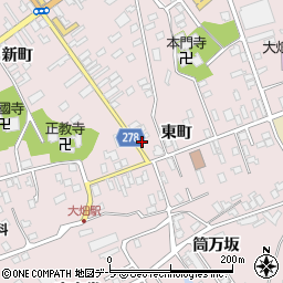 大畑停車場線周辺の地図