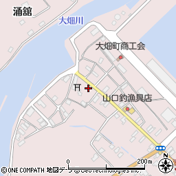 大畑町魚市場周辺の地図