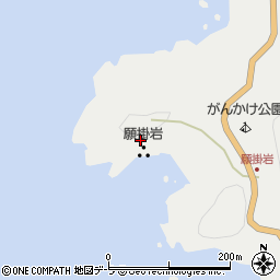 願掛岩周辺の地図