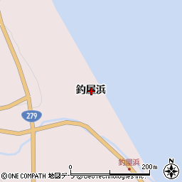 青森県むつ市大畑町釣屋浜周辺の地図