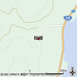 北海道松前郡福島町松浦周辺の地図