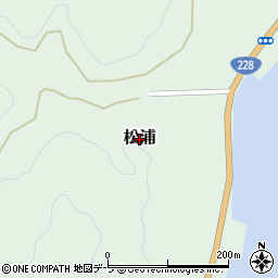 北海道福島町（松前郡）松浦周辺の地図