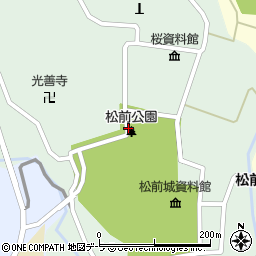 松前公園周辺の地図