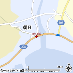 朝日橋周辺の地図