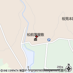 松前藩屋敷周辺の地図